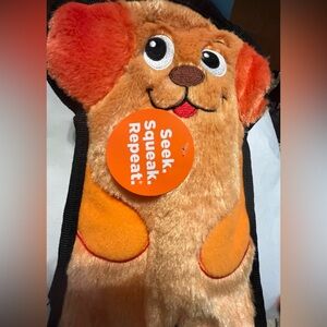 NWT Outward Hound Durablez Orange Plush Dog Toy